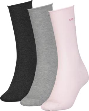 Calvin Klein Jeans Socken "CK WOMEN SOCK 3P ROLL TOP", (3 Paar), Mit kleinem Rollrand, Einheitsgröße passend von Gr. 37-41