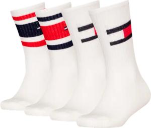 Tommy Hilfiger Socken "TH KIDS SOCK 4P FLAG & SPORT STRIPE ECOM", (4 Paar), mit verstärkten Fersenbereichen