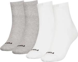 PUMA Socken "PUMA WOMEN HEART LOGO SHORT CREW 4P ECOM", (4 Paar, 4 Paar), mit buntem Schaftdetail