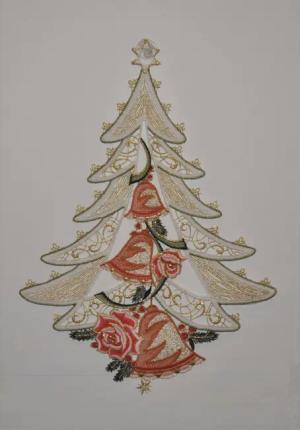 Stickereien Plauen Fensterbild "Weihnachtsbaum"