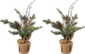 Creativ green Künstlicher Weihnachtsbaum "Weihnachtsdeko, künstlicher Christbaum, Tannenbaum", im Jutesäckchen