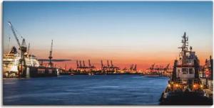 Artland Leinwandbild "Hamburger Hafen", Deutschland, (1 St.), auf Keilrahmen gespannt
