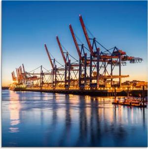 Artland Glasbild "Hamburg Container Terminals", Deutschland, (1 St.), in verschiedenen Größen