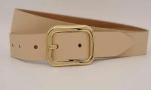 AnnaMatoni Ledergürtel, mit goldener Schließe