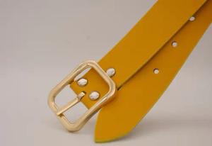 AnnaMatoni Ledergürtel, mit goldener Schließe