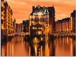 Artland Wandbild "Speicherstadt in Hamburg", Deutschland, (1 St.), als Alubild, Outdoorbild, Leinwandbild in verschied. Größen
