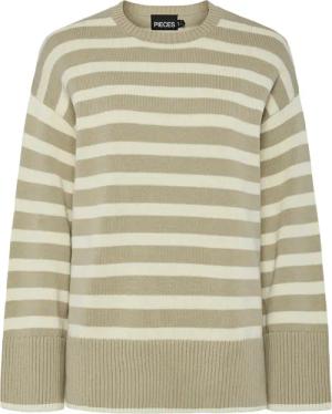 pieces Rundhalspullover "PCAVA LS O-NECK SLIT KNIT NOOS"