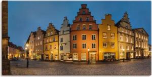 Artland Leinwandbild "Altstadt Osnabrück", Deutschland, (1 St.), auf Keilrahmen gespannt