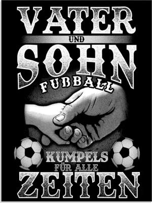 Artland Glasbild "Vater und Sohn Fußball Kumpels", Sprüche & Texte, (1 St.), in verschiedenen Größen