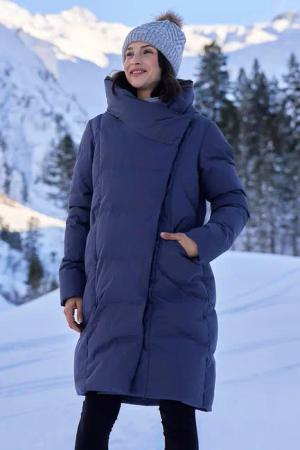Cosy Wrap II Damen-Daunenjacke - Grau
