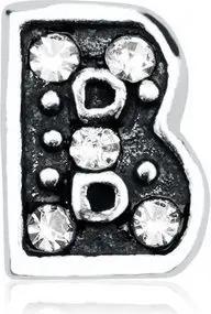 Unique Charm-Einhänger Unique Buchstaben Charm B 925er Silber Zirkonia FSC0019