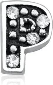 Unique Charm-Einhänger Silber Buchstaben Charm P Zirkonia Unique FSC0033