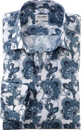 OLYMP Level Five, Business Hemd, body fit, Blau, Kent, 43