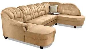Home affaire Wohnlandschaft "Budapest, viel Platz, Breite 288cm, zeitlos und elegant, U-Form", wahlweise mit Bettfunktion