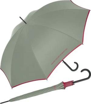 United Colors of Benetton Stockregenschirm Long AC mit Auf-Automatik FS 2024 - iceberg green, leuchtende Modefarben mit kontrastreichem Saum