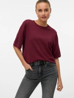 Vero Moda Kurzarmpullover "VMSILJE 2/4 O-NCK OVERSIZE PULL GA NOOS"
