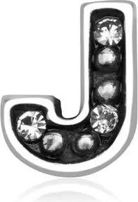 Unique Charm-Einhänger Charm Buchstabe J Silber Zirkonia Unique FSC0027