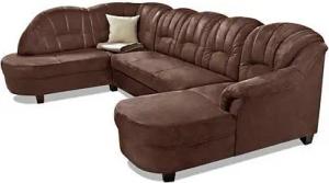 Home affaire Wohnlandschaft "Budapest, viel Platz, Breite 288cm, zeitlos und elegant, U-Form", wahlweise mit Bettfunktion