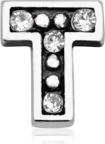 Unique Charm-Einhänger Silber Buchstaben Charm T Zirkonia Unique FSC0037