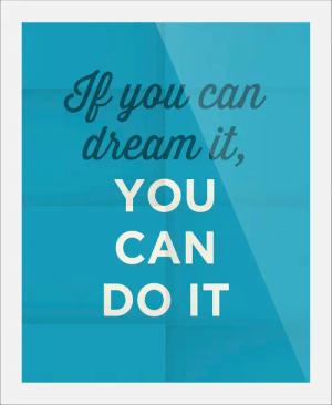 queence Bild "You can do it", Schriftzüge-Schriftzug-Sprüche & Texte-Motivationsbilder, (1 St.), gerahmt