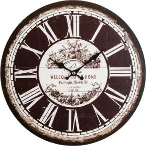 Myflair Möbel & Accessoires Wanduhr ""Welcome"", rund, Ø 33,8 cm, römische Ziffern, dekorativ in Küche & Wohnzimmer