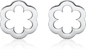 Unique Paar Ohrstecker Damen Ohrstecker Blumen von Unique aus 14K Weißgold