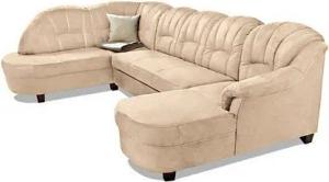 Home affaire Wohnlandschaft "Budapest, viel Platz, Breite 288cm, zeitlos und elegant, U-Form", wahlweise mit Bettfunktion