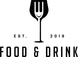queence Wanddekoobjekt "FOOD & DRINK", Stahlschild, Blechschild, Spruch, Witzig, Wanddeko, retro, 20x30cm