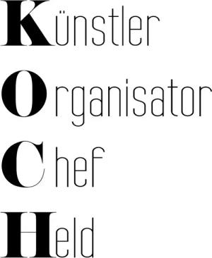 queence Wanddekoobjekt "KOCH", Stahlschild, Blechschild, Spruch, Witzig, Wanddeko, retro, 20x30cm