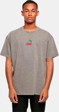 Merchcode Summer - Sweet Cherry Acid Washed Oversize Tee
