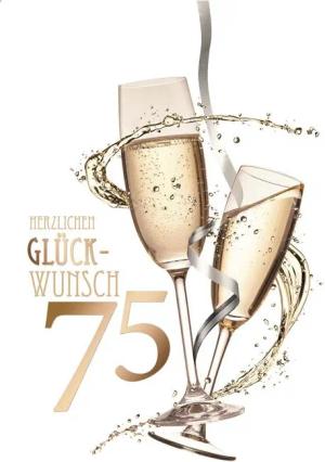 Skorpion Grußkarten 75 . Geburtstag -