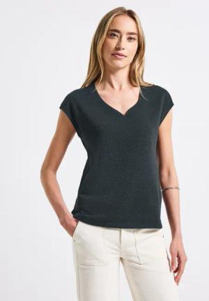 STREET ONE T-Shirt aus softem Materialmix