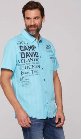 CAMP DAVID Kurzarmhemd mit Karo-Struktur