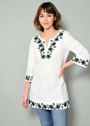 Alba Moda Tunika Tunika mit dekorativer