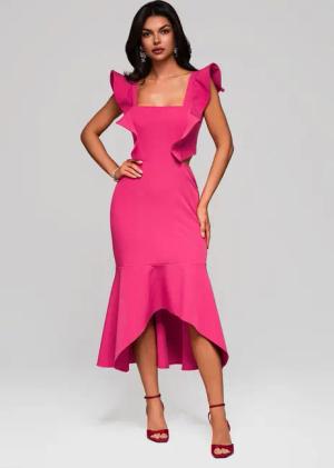 OMBRE Abendkleid Midi-Abendkleid