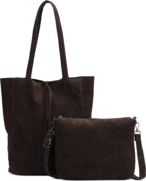 ITALYSHOP24 Schultertasche SET 2in1 Damen Tasche