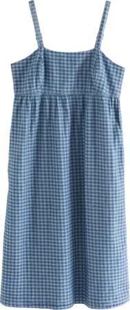 Next Midikleid Träger-Maxikleid mit Vichykaros aus