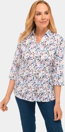 GOLDNER Druckbluse Wunderschöne Bluse mit floralem