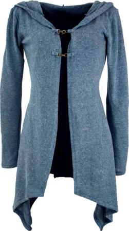 Guru-Shop Langjacke Lange Strickjacke, Strickmantel mit