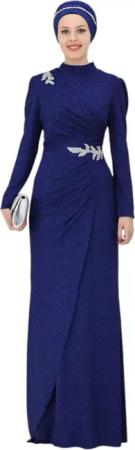 fashionshowcase Maxikleid Damen Abendkleid im Abaya-Stil