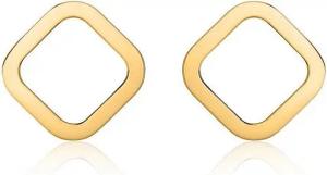 Unique Paar Ohrstecker Quadratische Ohrstecker für Damen aus 14K Gold von Unique