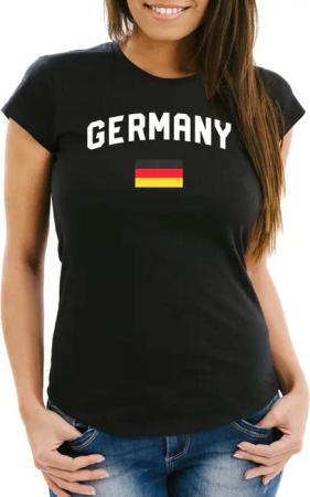 MoonWorks Print-Shirt Moonworks® Damen Deutschland Fan-Shirt