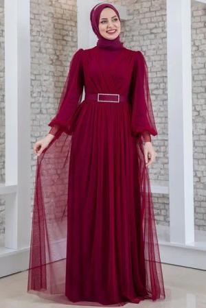 fashionshowcase Maxikleid Damen Kleid aus Tüll