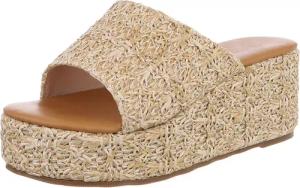 Ital-Design Hochwertige Damen Sandalen mit Plattform