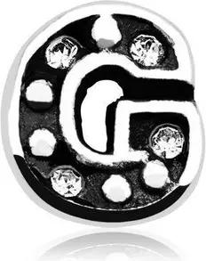 Unique Charm-Einhänger Unique Buchstaben Charm G 925er Silber Zirkonia FSC0024