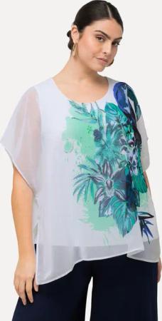 Ulla Popken Longbluse Tunika doppellagig Tukan