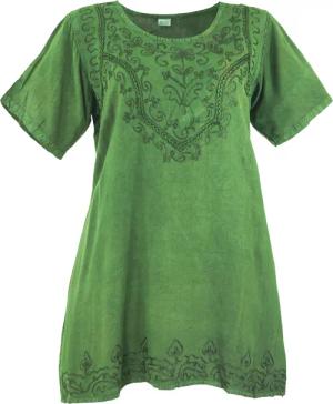 Guru-Shop Longbluse Besticktes indisches Hippie Tunila,