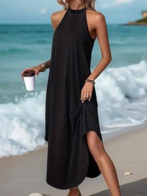Moda Yakamoz Midikleid JANE'S Damen Rundkragen