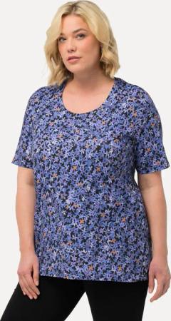 Ulla Popken Longshirt Shirt gemustert Rundhals
