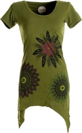 Vishes Tunikakleid Asymmetrisches Longshirt m. großen